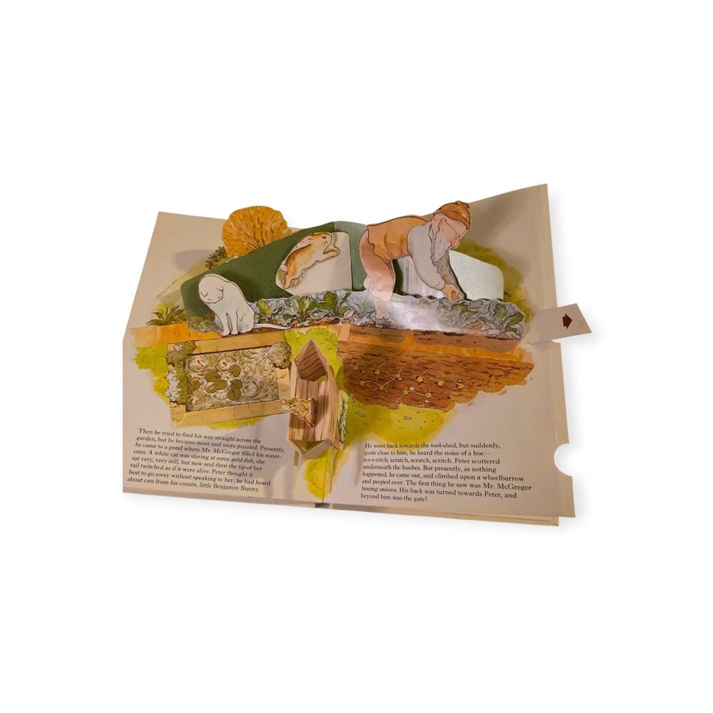 The Peter Rabbit Pop-Up Book Beatrix Potter Vintage 1983 HC Popups Partial - Picture 5 of 9